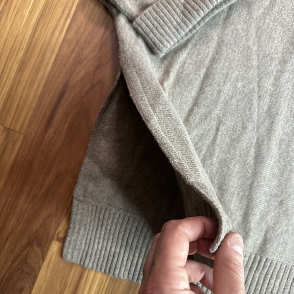 LL Bean Sweater Womens Wool Grey Turtleneck Short Sleeve Poncho Merino Wool XS-S - Picture 9 of 15